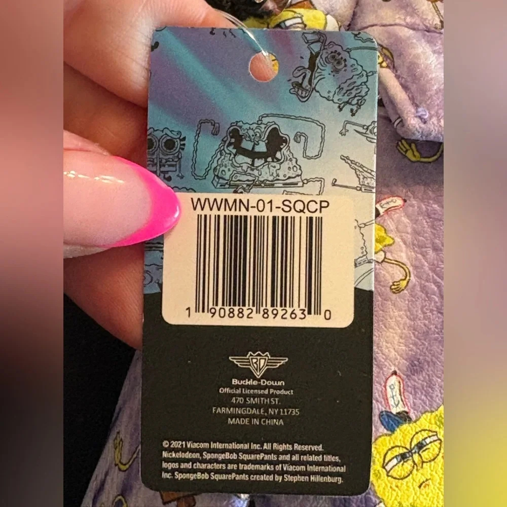 Buckle-Down SpongeBob Purple Crossbody Bag NWT